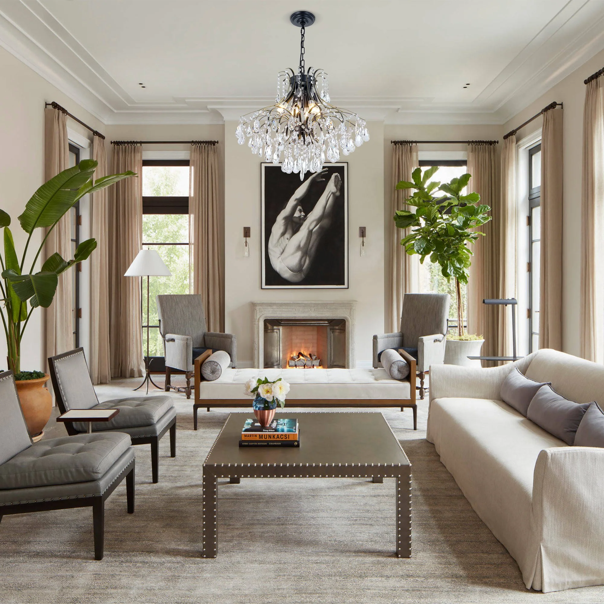 Black Crystal Chandelier for Luxurious Interiors DS-SQ20 — EFperfect